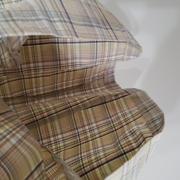 J. Crew Midi Dress 2 Tan Plaid Spaghetti Strap 100% Cotton Cottage Preppy Casual - Picture 9 of 15